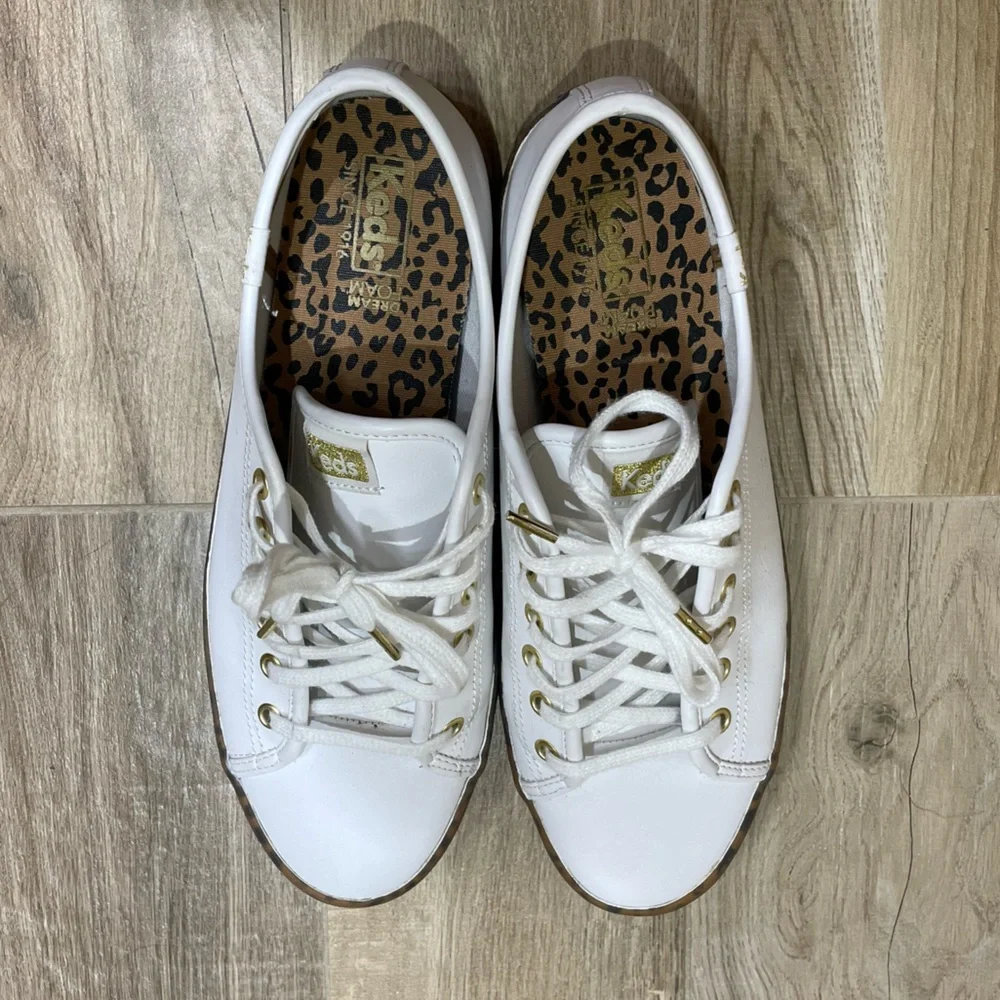 Leopard Sole Leather Keds - Picture 2 of 6